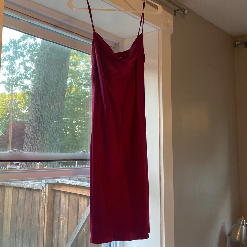 express mini fuscia stain dress